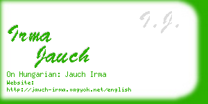 irma jauch business card